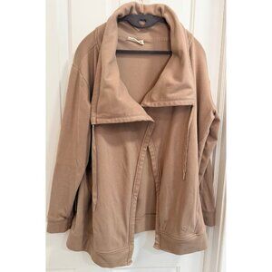 Bearpaw Outdoors Tan Hooded Cardigan Lounge Sweater Size M